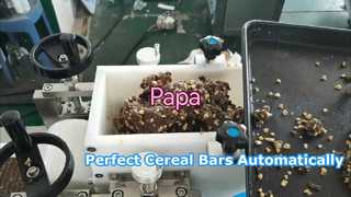 Máquina formadora de barras de tâmaras Papa Small P320 Cereal Energy com sistema de separação de barras